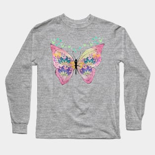 Beautiful Butterflies ( Print on Front and Back ) Long Sleeve T-Shirt